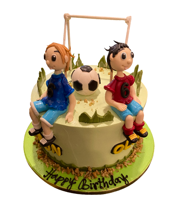 Football with Character theme cake